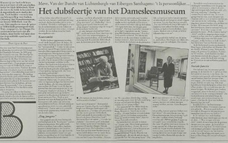 Het clubsfeertje van het Damesleesmuseum